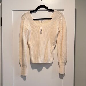 NWT Madewell Women's Soft Cream Ribbed Sweater